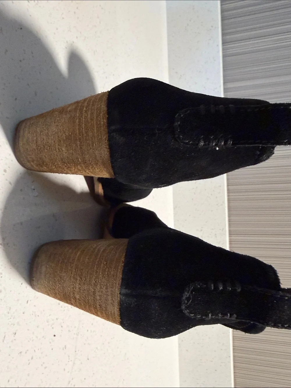 Jeffrey Campbell Black Suede Pull-On Ankle Booties